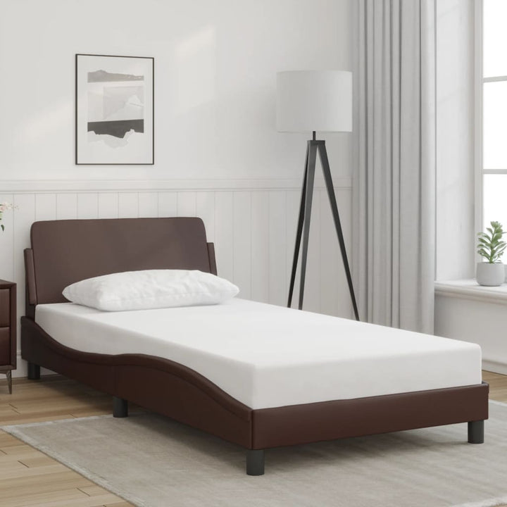 sengeramme Dover 100x200 cm kunstlæder brun