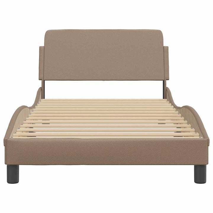 sengeramme Dover 100x200 cm kunstlæder cappuccinofarvet