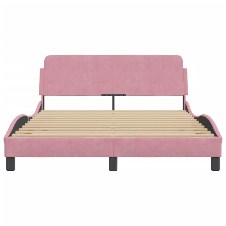sengeramme med sengegavl Dover Pink 120x200 cm Fløjl