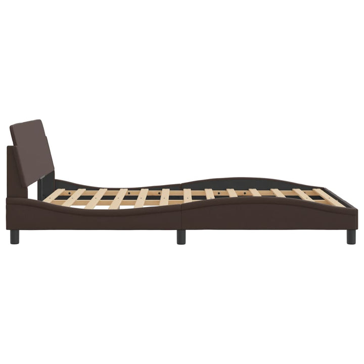 sengeramme Dover 120x200 cm kunstlæder brun