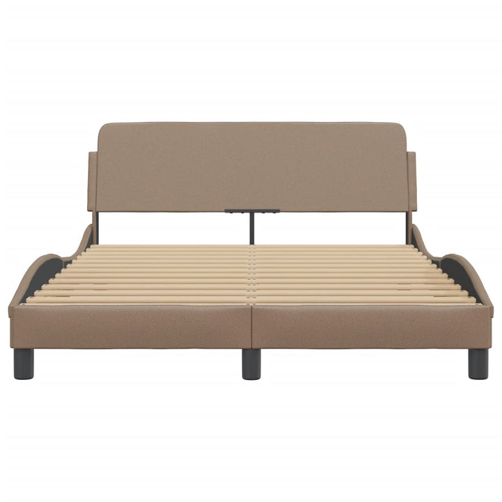 sengeramme Dover 120x200 cm kunstlæder cappuccinofarvet