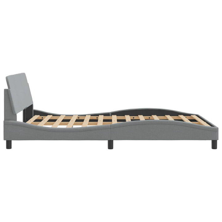 sengeramme Dover 140x190 cm stof lysegrå