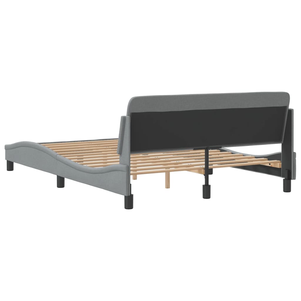 sengeramme Dover 140x190 cm stof lysegrå