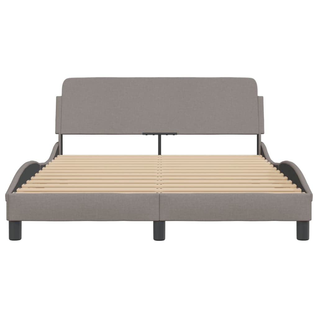 sengeramme Dover 140x190 cm stof gråbrun