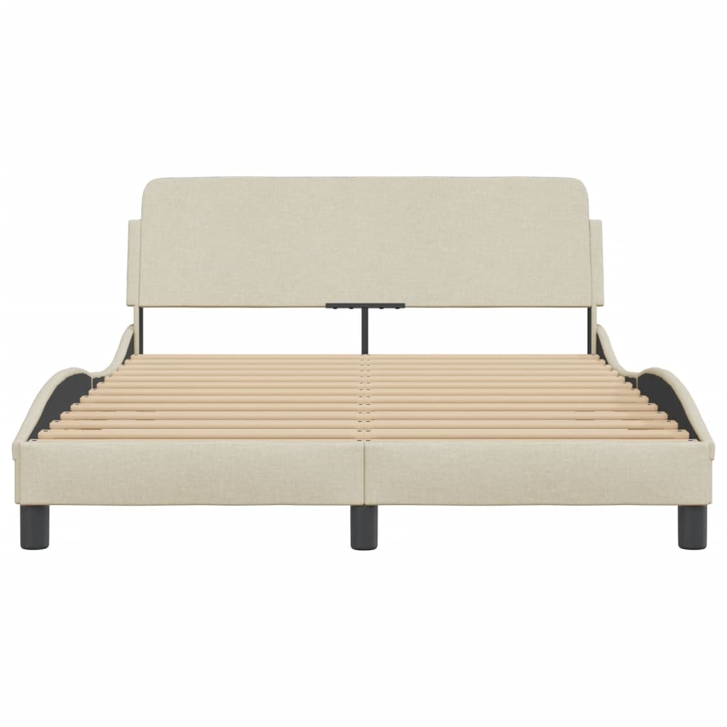 sengeramme Dover 140x190 cm stof cremefarvet