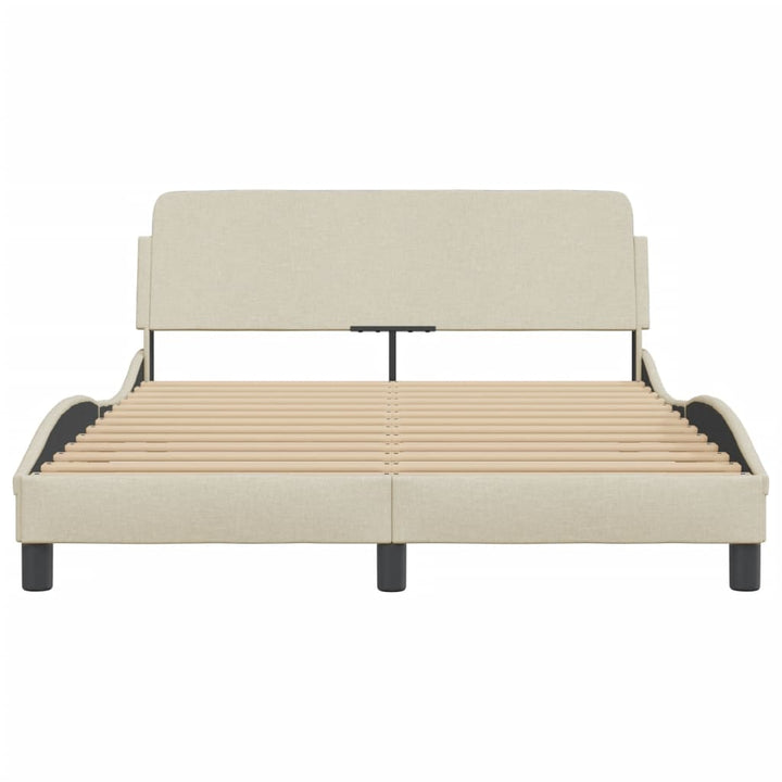 sengeramme Dover 140x190 cm stof cremefarvet