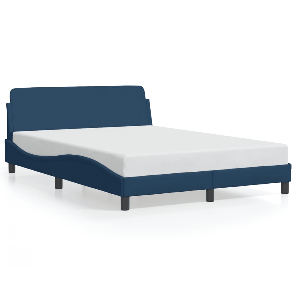 sengeramme med sengegavl Dover Blå 140x190 cm Stof