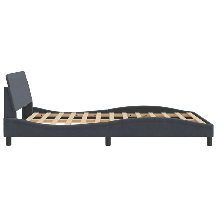 sengeramme Dover Mørkegrå 140x190 cm Fløjl