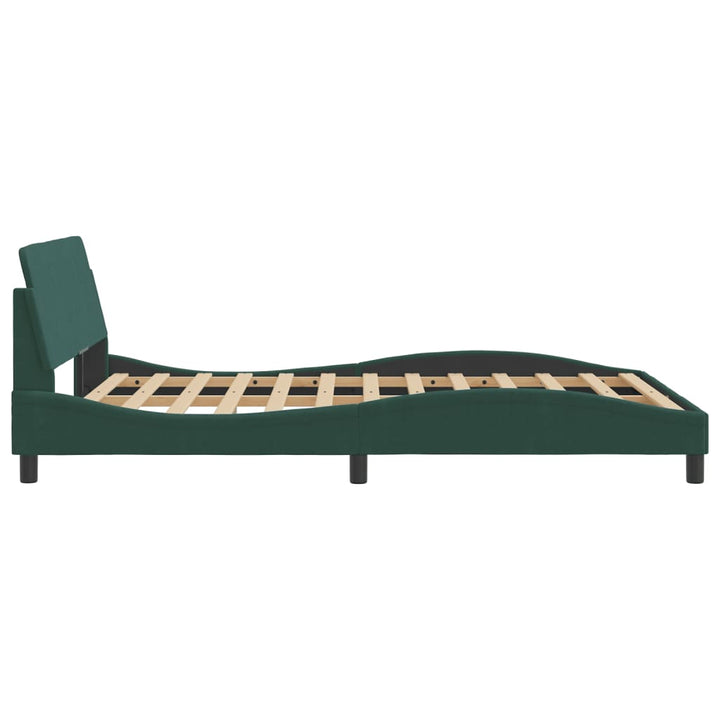 sengeramme Dover Mørkegrøn 140x190 cm Fløjl