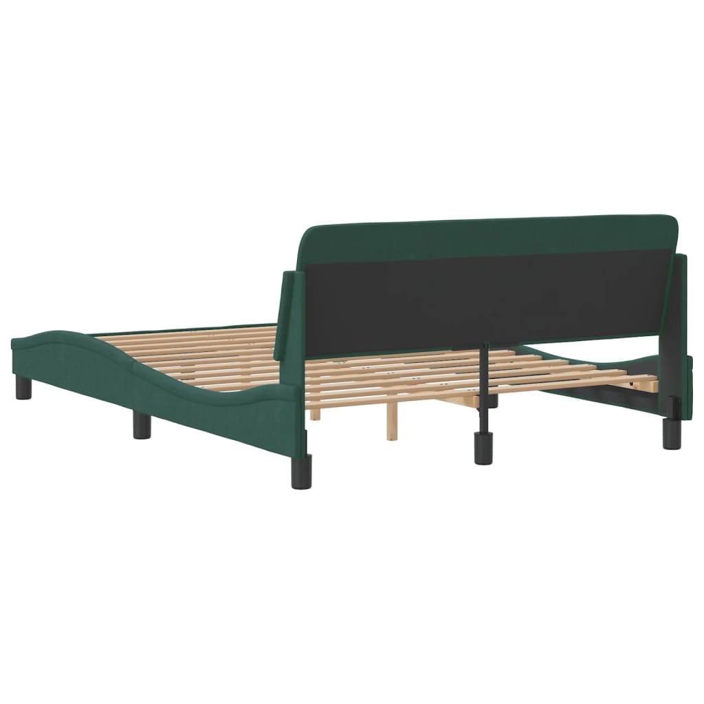 sengeramme Dover Mørkegrøn 140x190 cm Fløjl