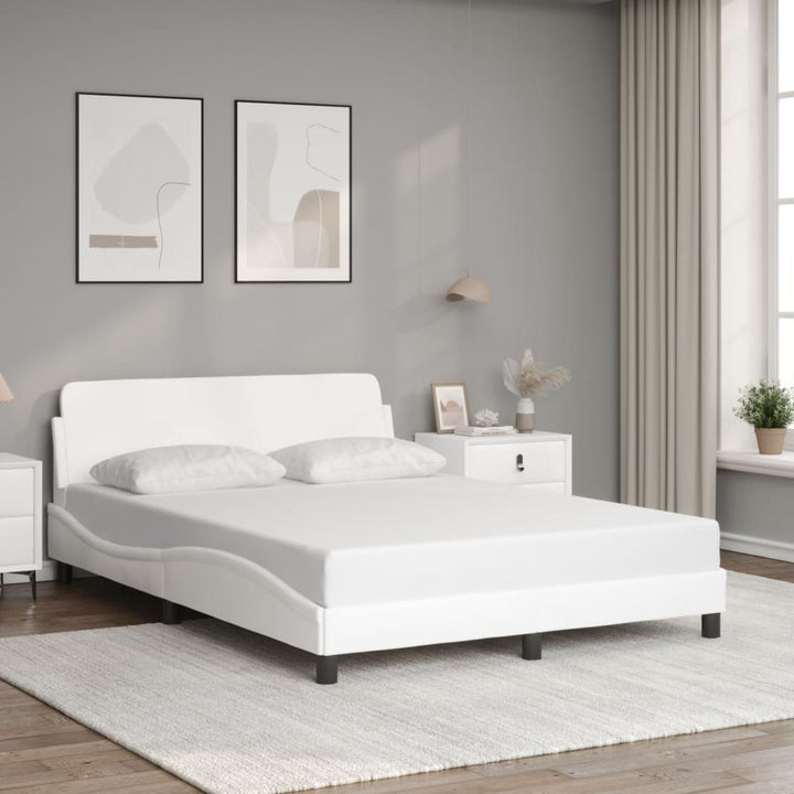 sengeramme Dover 140x190 cm kunstlæder hvid