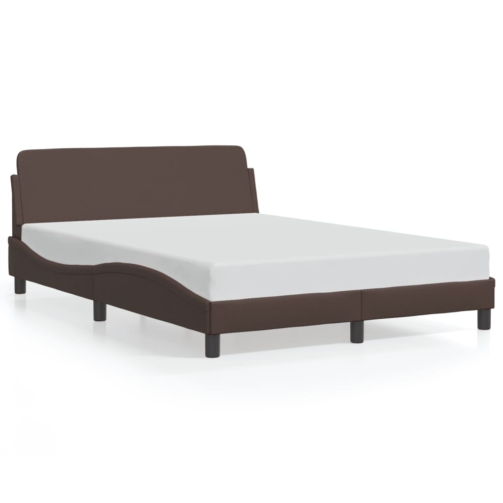 sengeramme Dover 140x190 cm kunstlæder brun