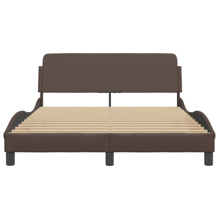 sengeramme Dover 140x190 cm kunstlæder brun