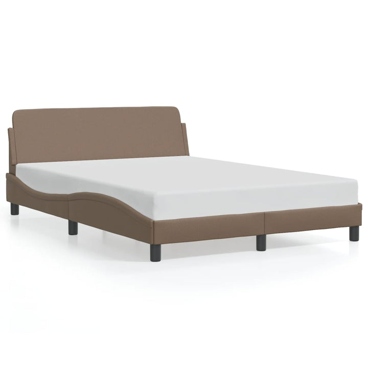 sengeramme Dover 140x190 cm kunstlæder cappuccinofarvet