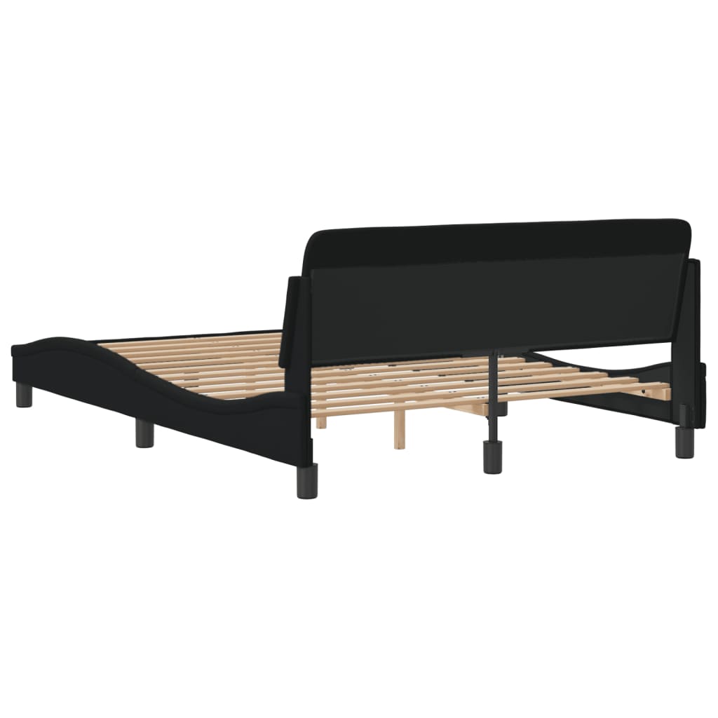 sengeramme Dover 140x200 cm stof sort