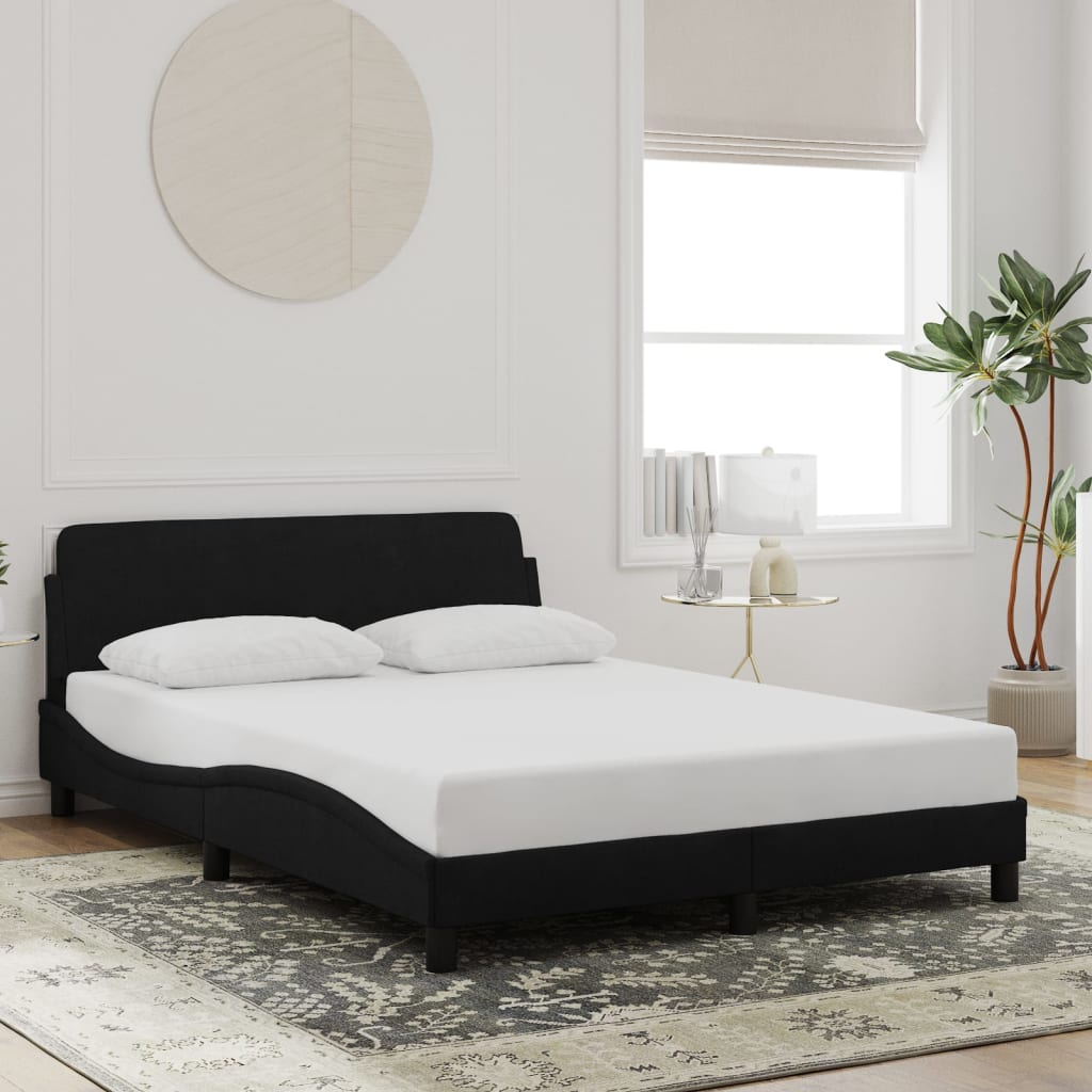 sengeramme Dover Sort 140x200 cm Fløjl