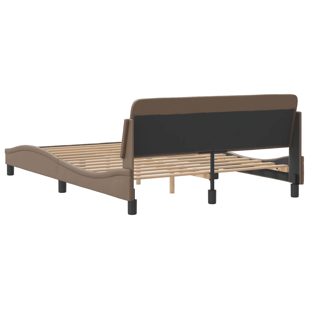sengeramme Dover 140x200 cm kunstlæder cappuccinofarvet