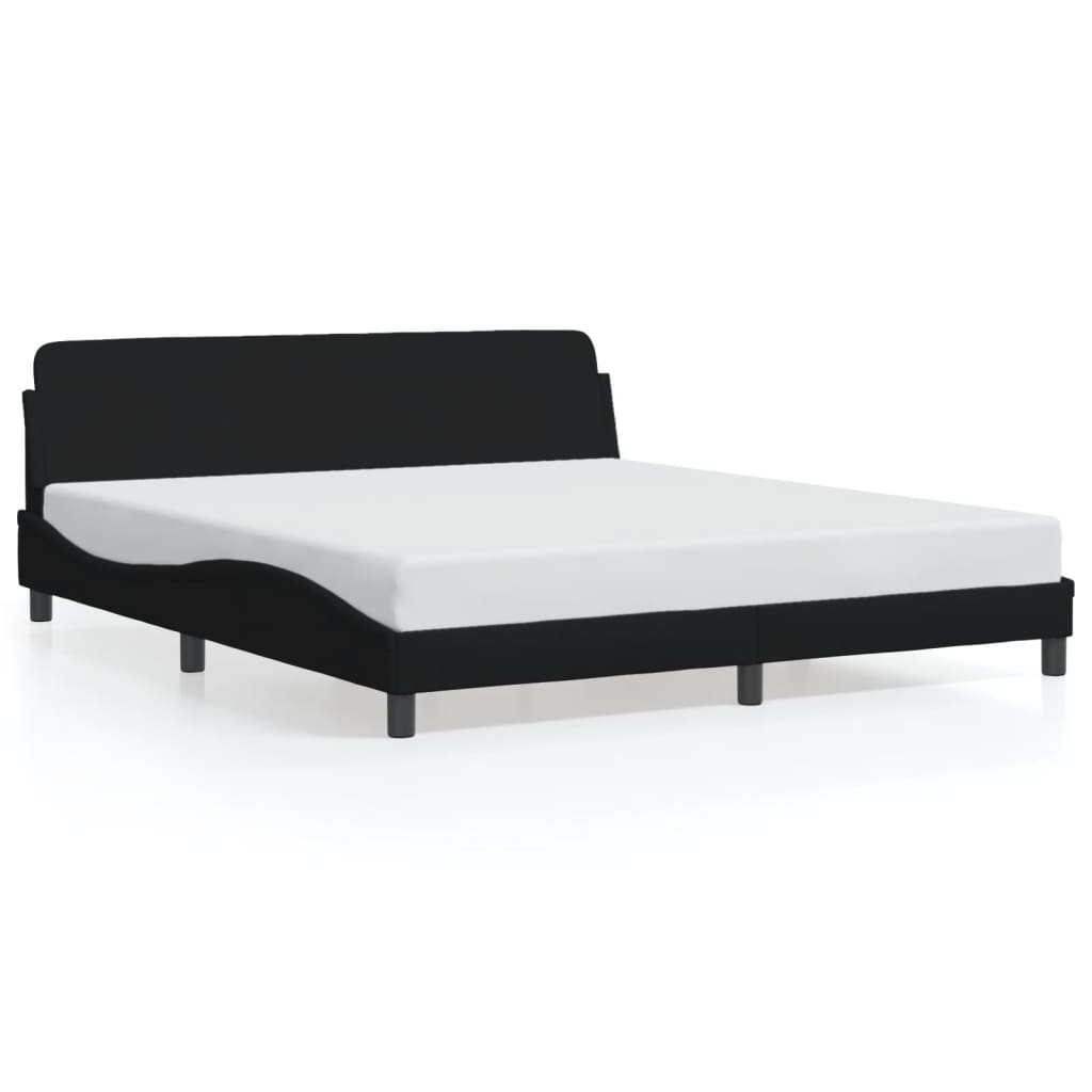 sengeramme Dover 160x200 cm stof sort