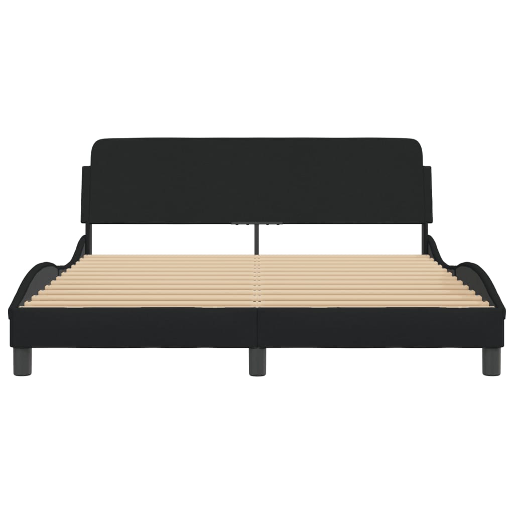 sengeramme Dover 160x200 cm stof sort