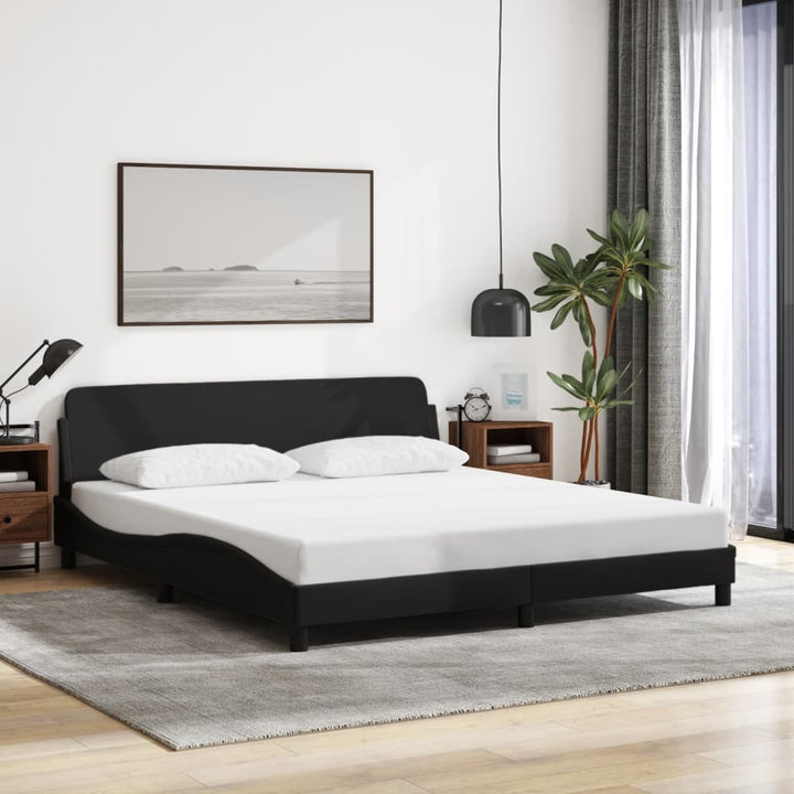 sengeramme Dover 160x200 cm stof sort