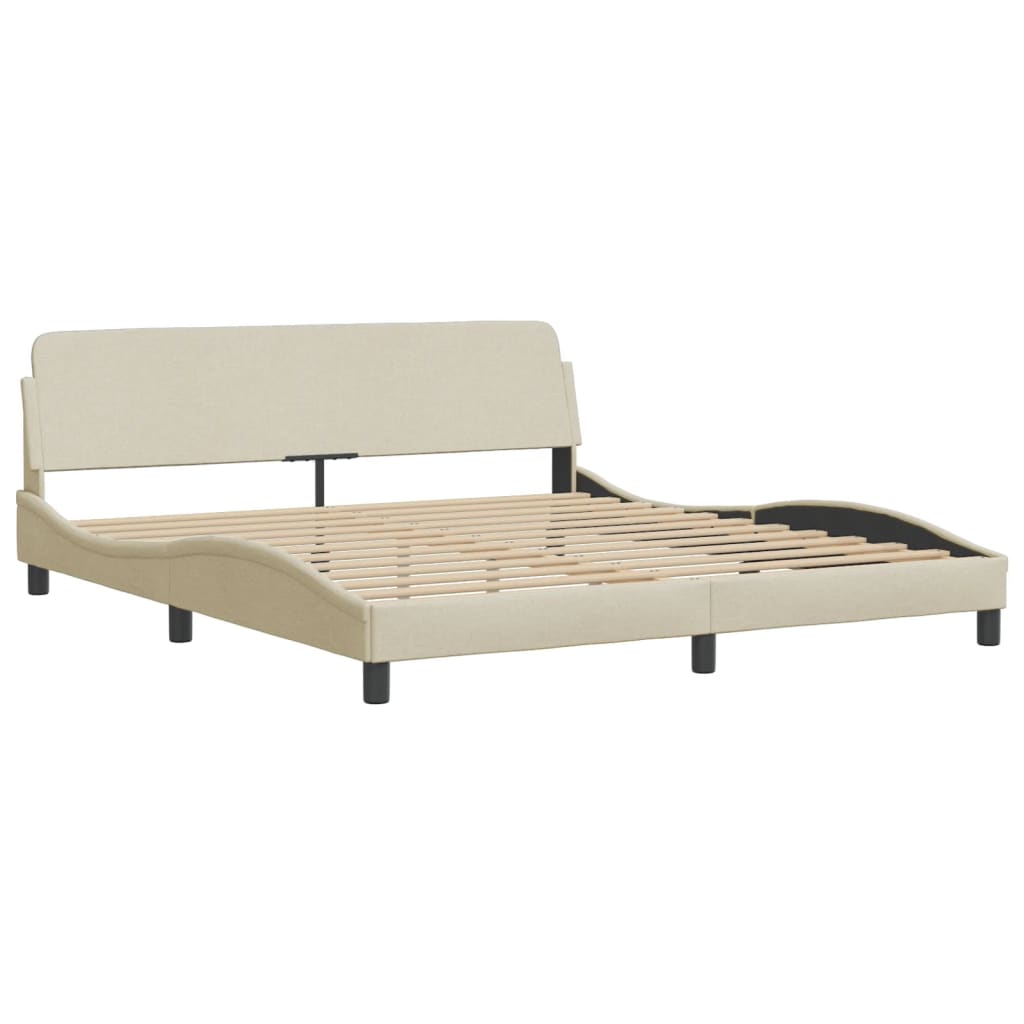 sengeramme Dover 160x200 cm stof cremefarvet