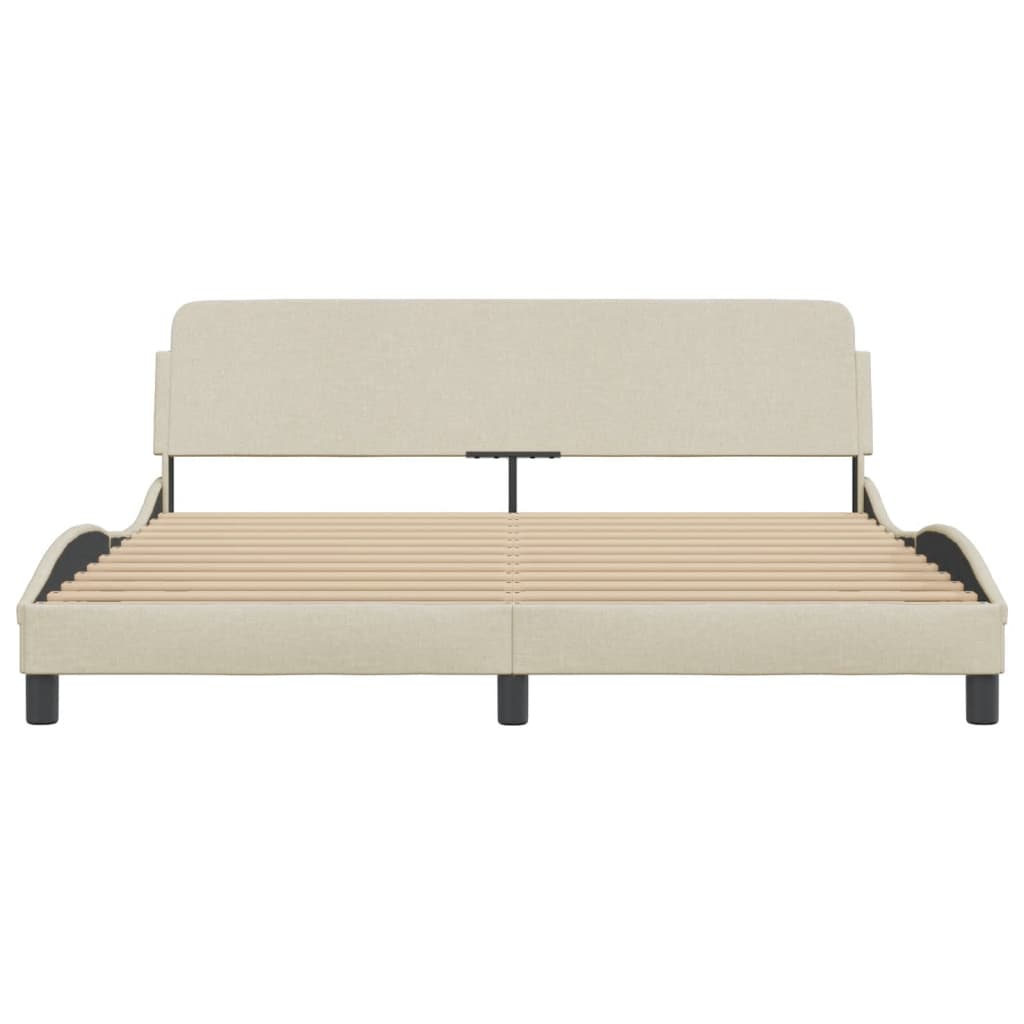 sengeramme Dover 160x200 cm stof cremefarvet