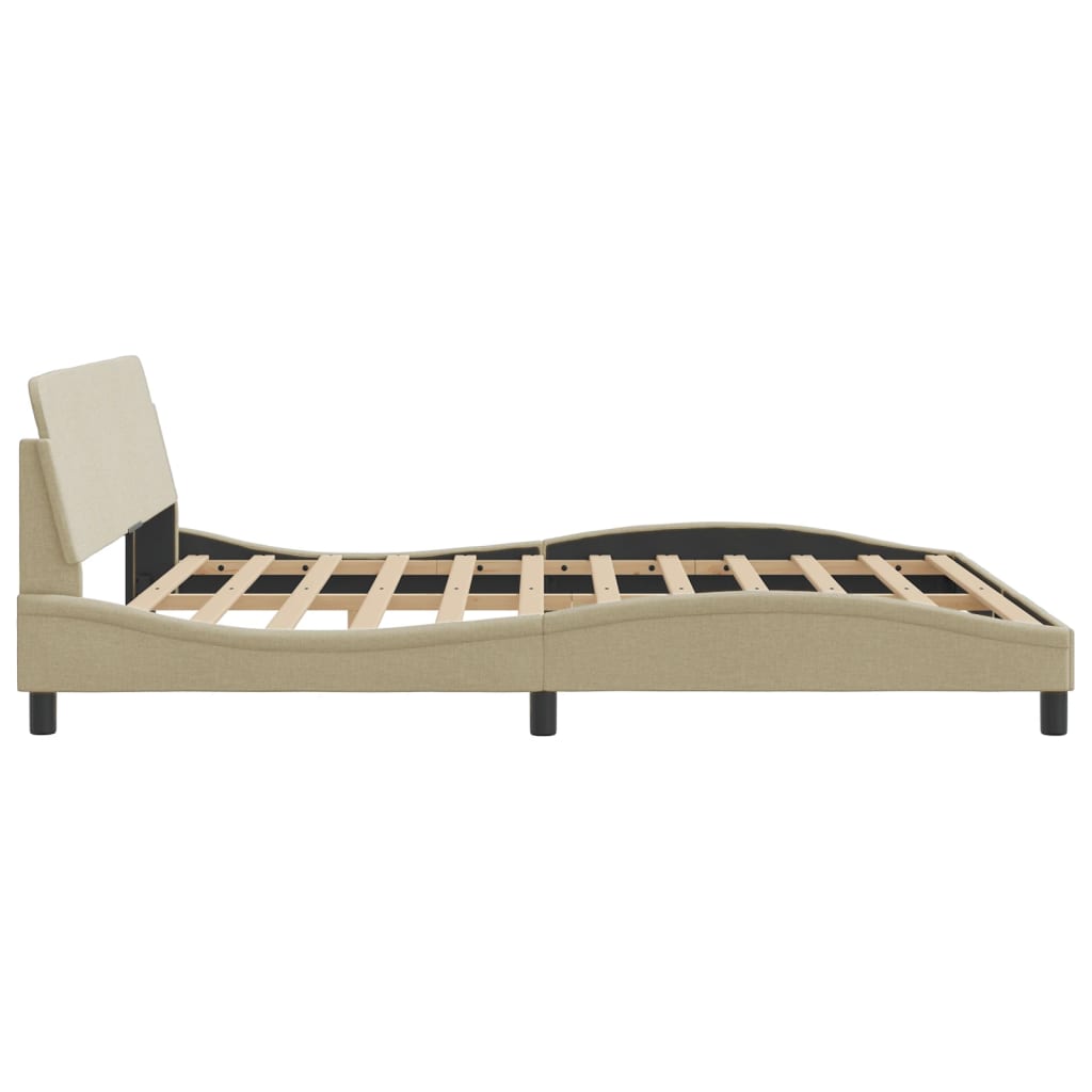 sengeramme Dover 160x200 cm stof cremefarvet