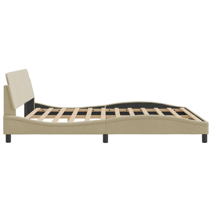 sengeramme Dover 160x200 cm stof cremefarvet