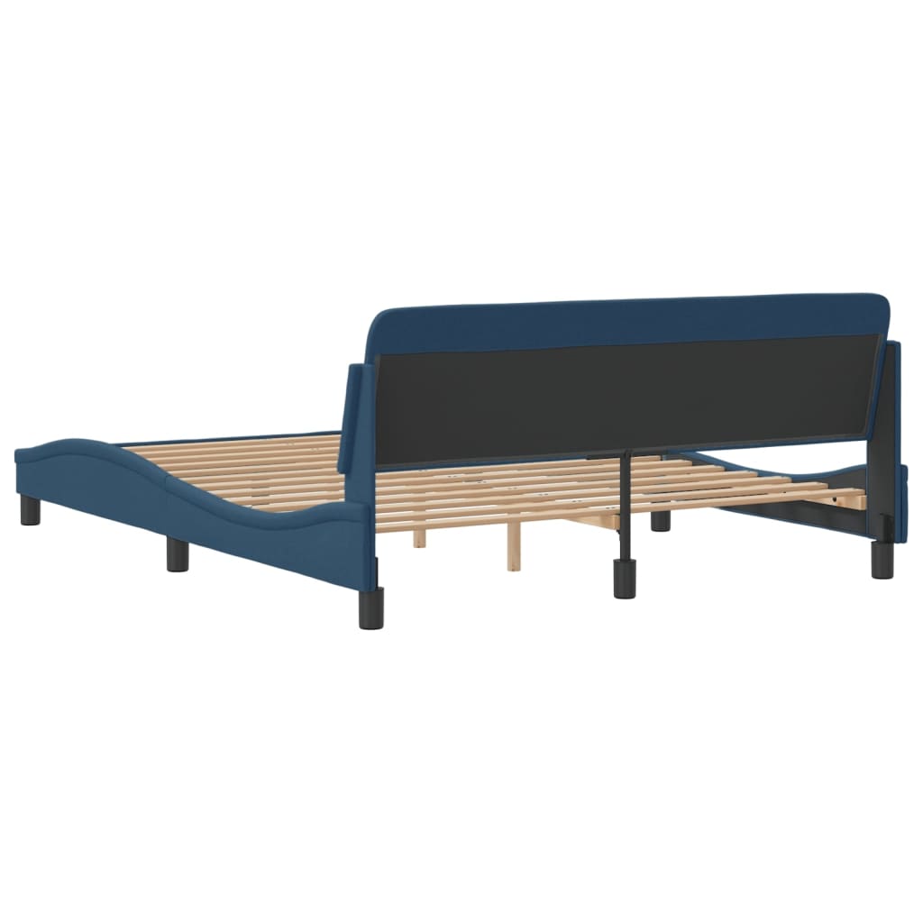 sengeramme med sengegavl Dover Blå 160x200 cm Stof