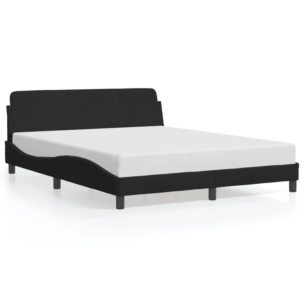 sengeramme Dover Sort 160x200 cm Fløjl