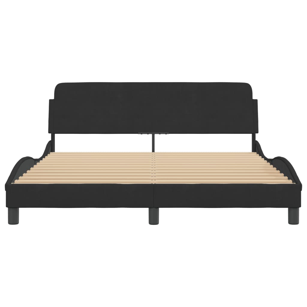 sengeramme Dover Sort 160x200 cm Fløjl