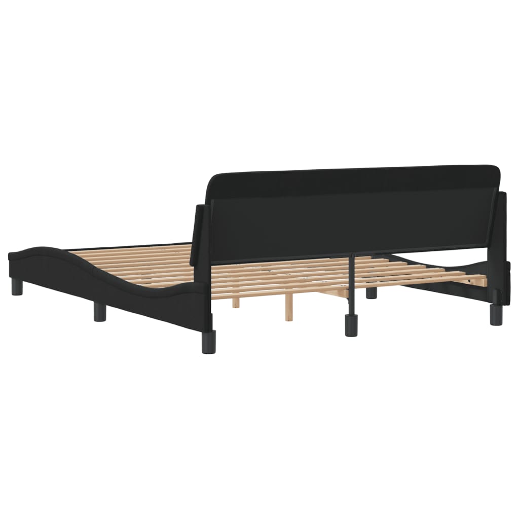 sengeramme Dover Sort 160x200 cm Fløjl