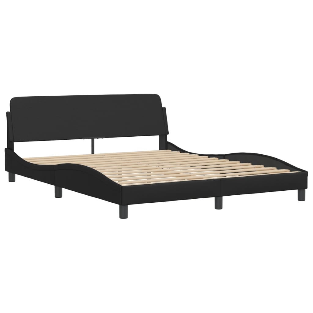 sengeramme Dover 160x200 cm kunstlæder sort