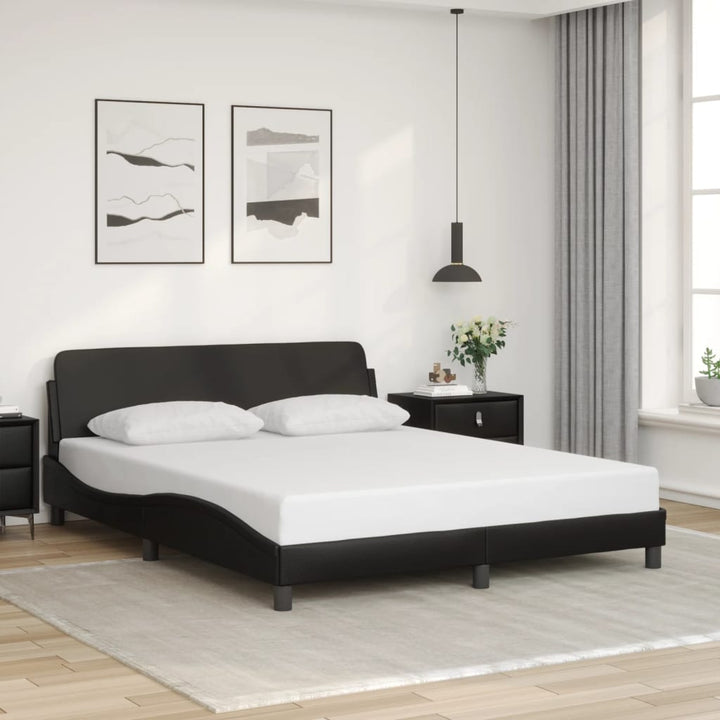 sengeramme Dover 160x200 cm kunstlæder sort