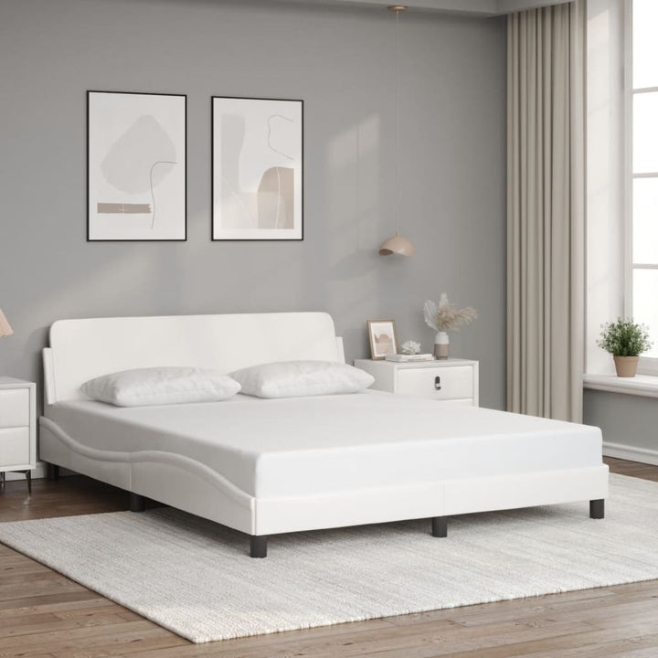 sengeramme Dover 160x200 cm kunstlæder hvid