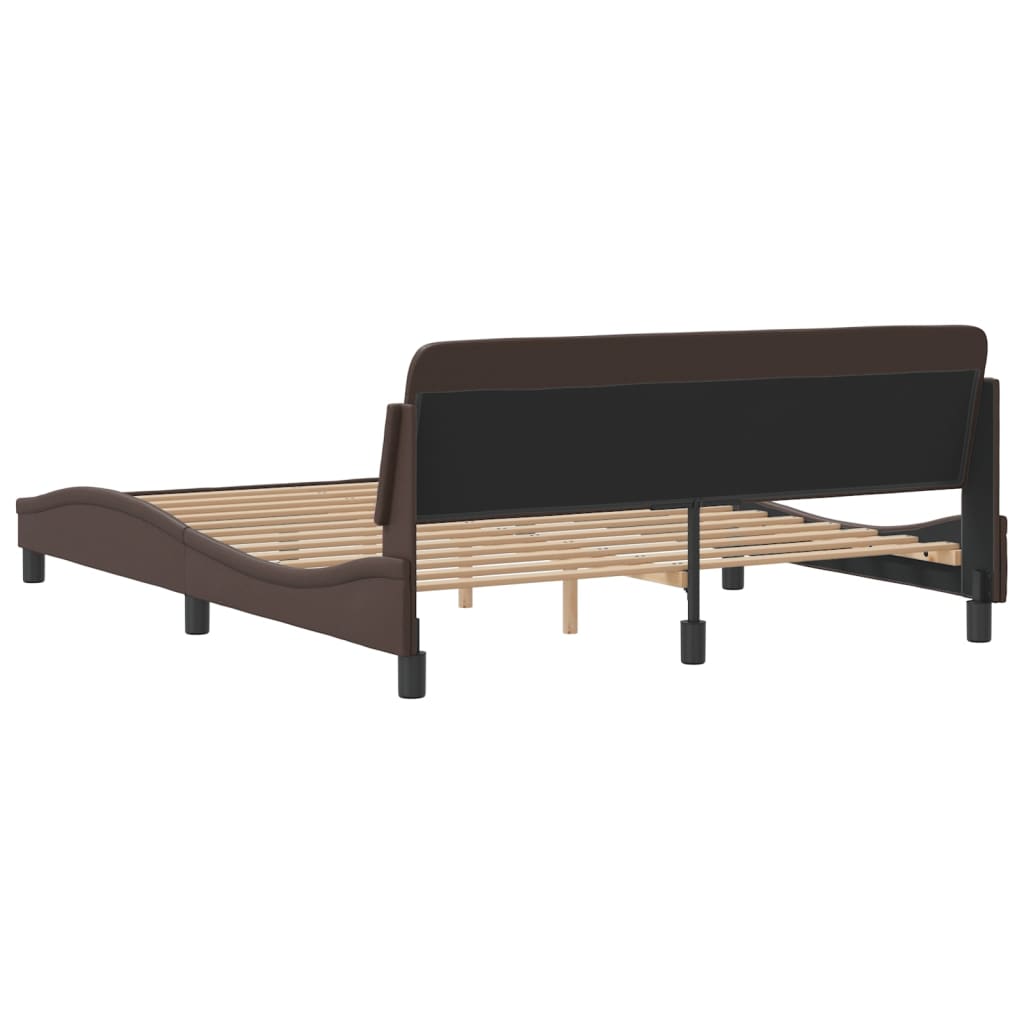 sengeramme Dover 160x200 cm kunstlæder brun