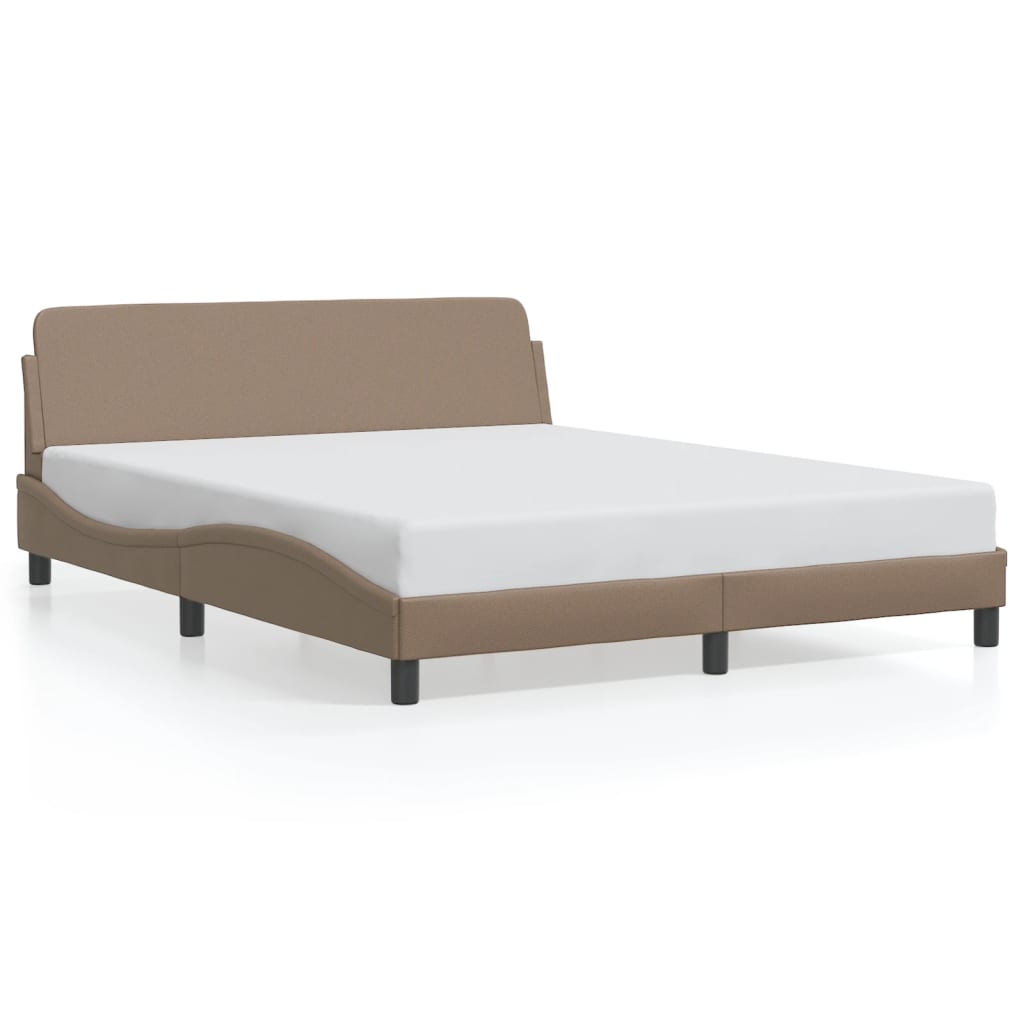 sengeramme Dover 160x200 cm kunstlæder cappuccinofarvet
