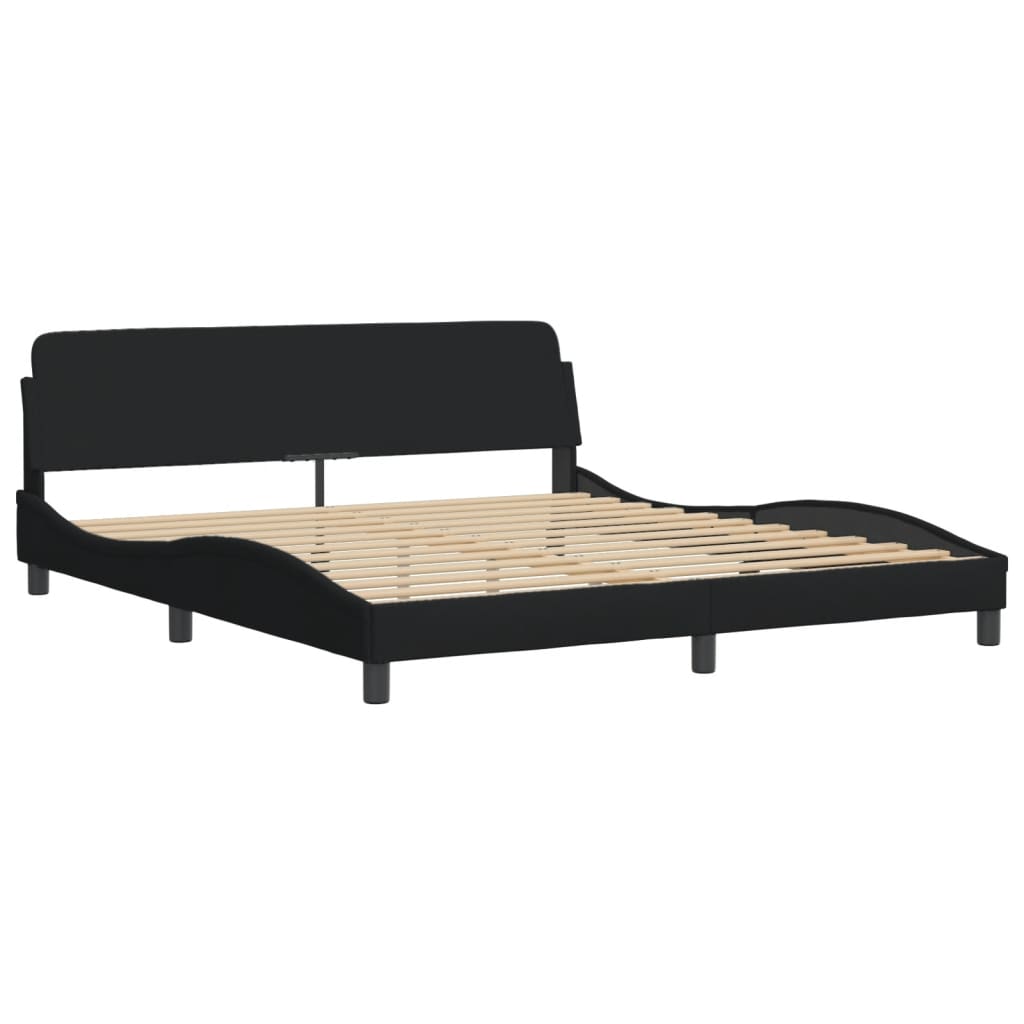 sengeramme Dover 180x200 cm stof sort