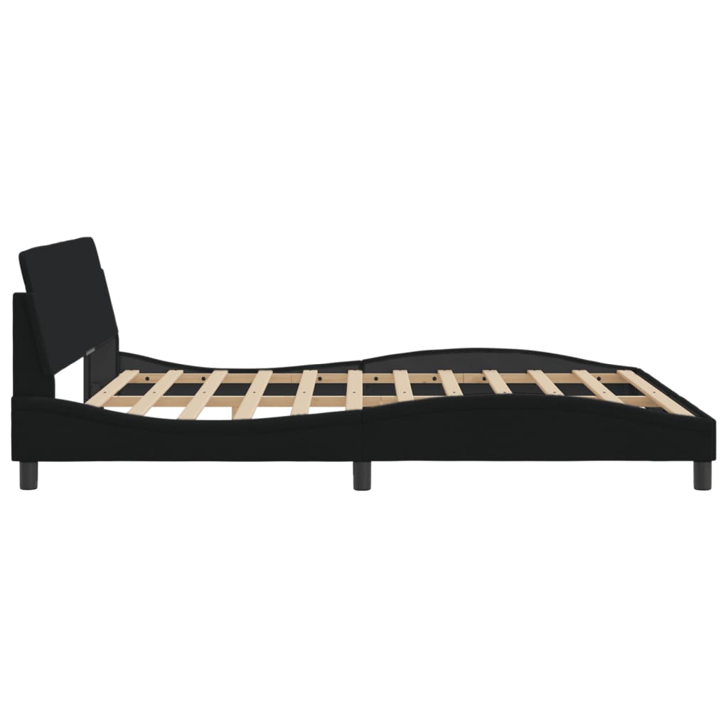 sengeramme Dover 180x200 cm stof sort