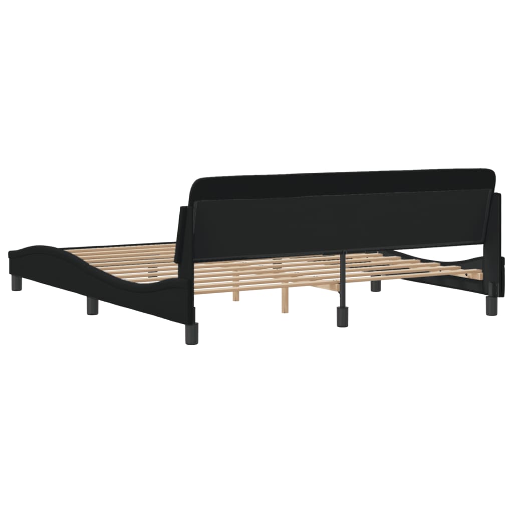 sengeramme Dover 180x200 cm stof sort