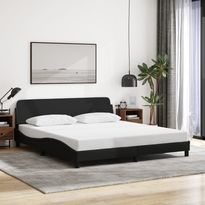 sengeramme Dover 180x200 cm stof sort