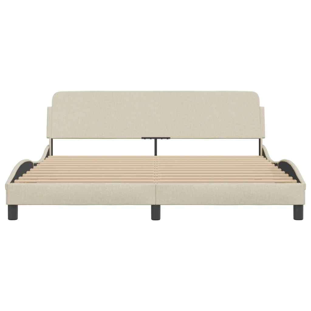 sengeramme Dover 180x200 cm stof cremefarvet