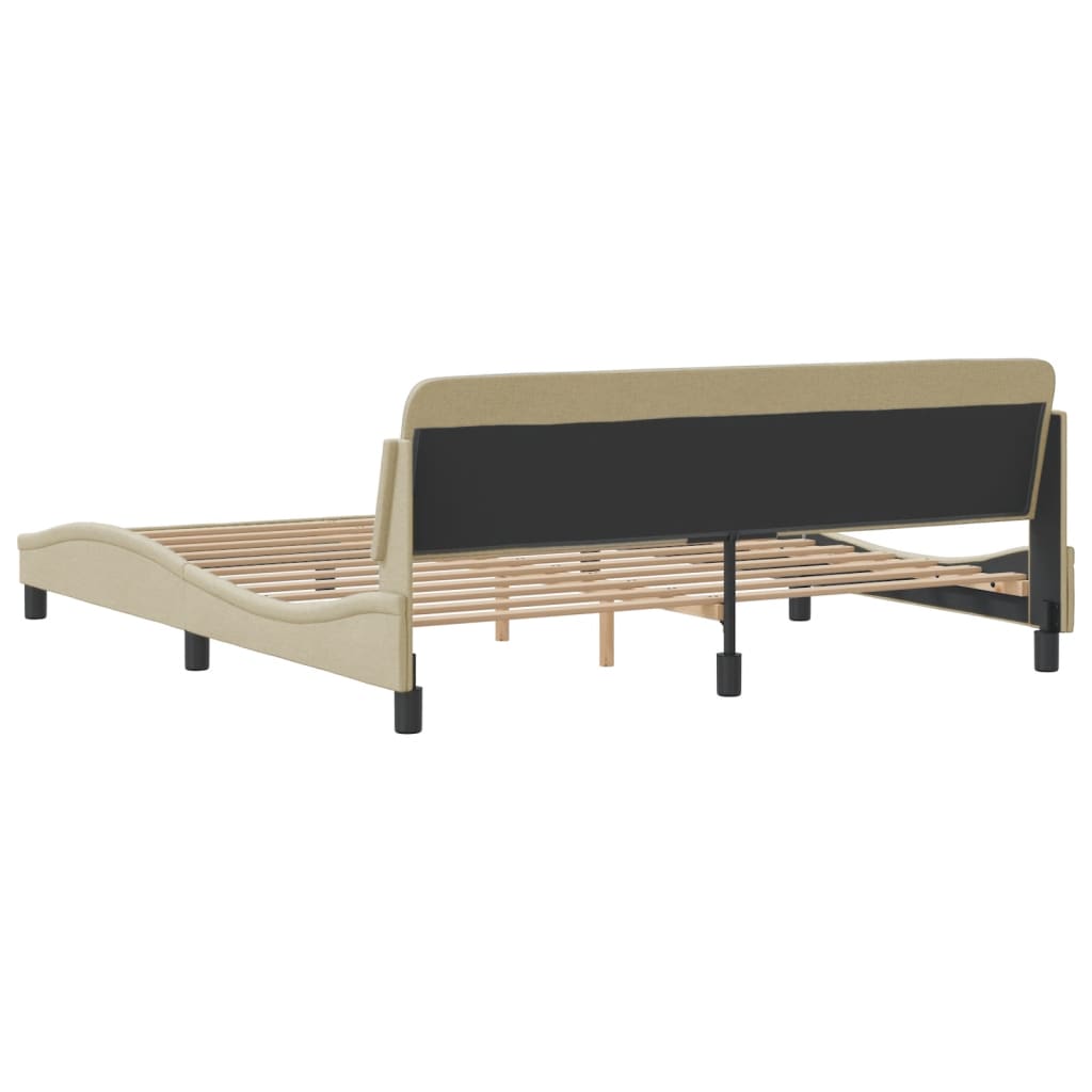 sengeramme Dover 180x200 cm stof cremefarvet
