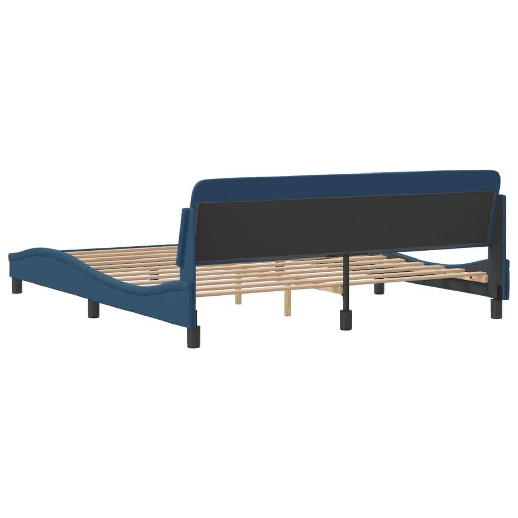 sengeramme med sengegavl Dover Blå 180x200 cm Stof