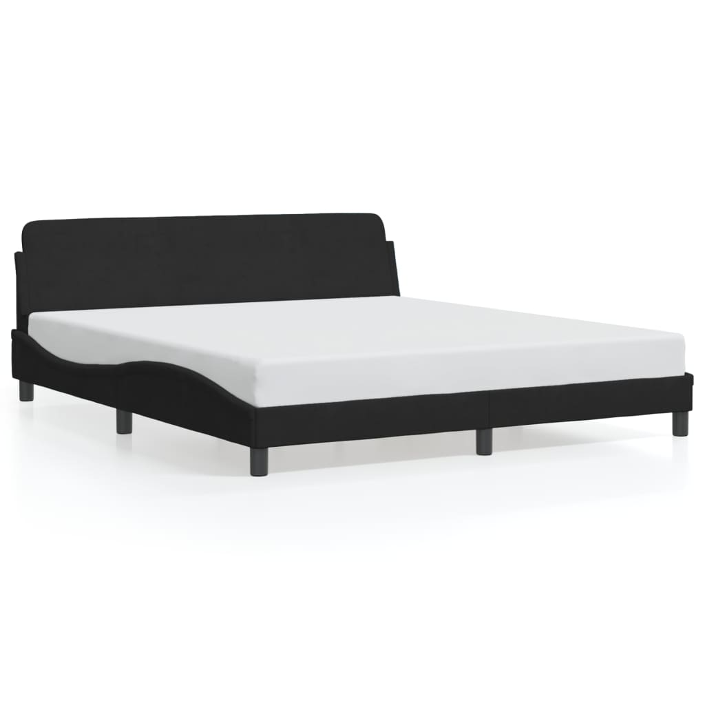 sengeramme Dover Sort 180x200 cm Fløjl