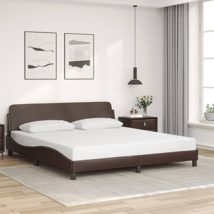 sengeramme Dover 180x200 cm kunstlæder brun