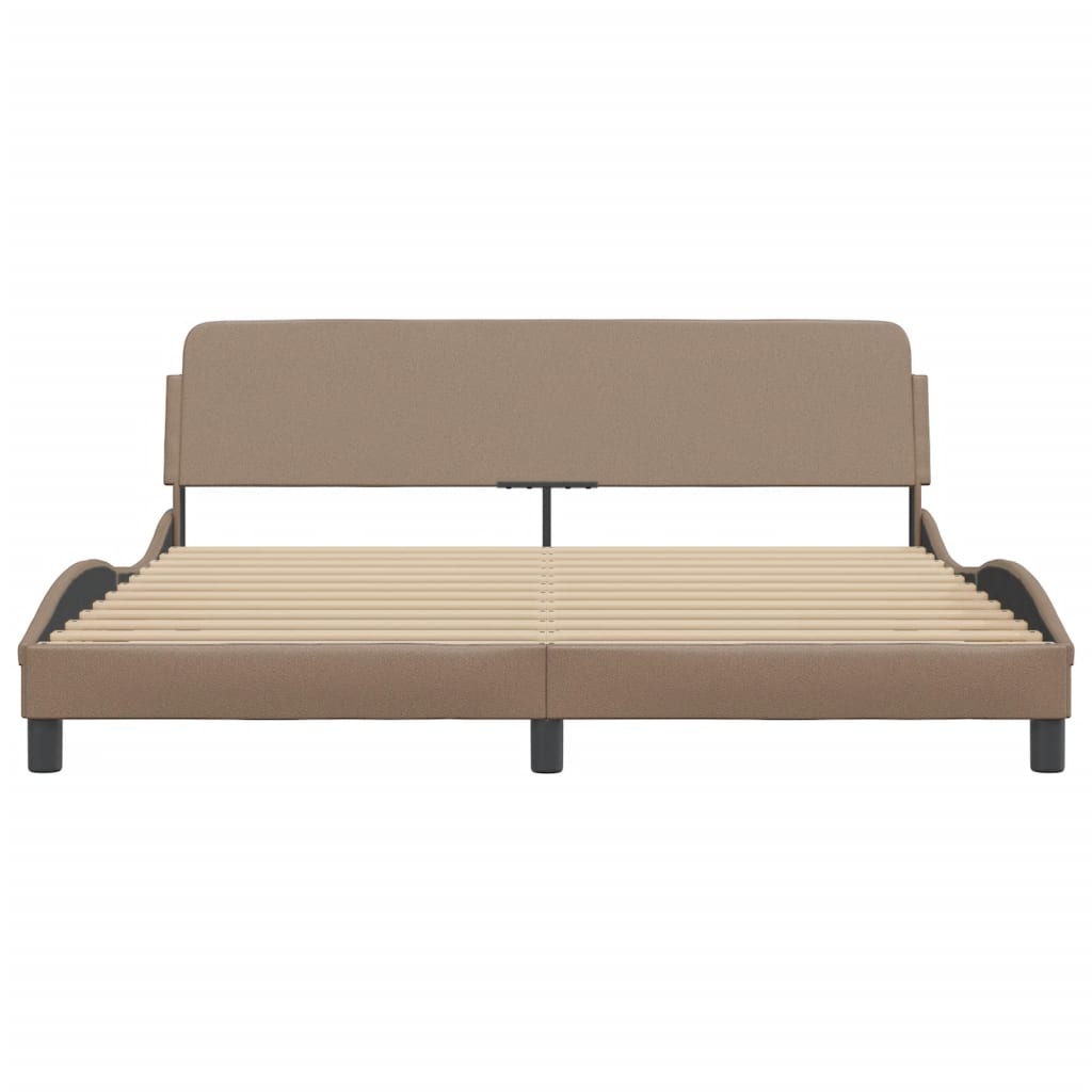 sengeramme Dover 180x200 cm kunstlæder cappuccinofarvet