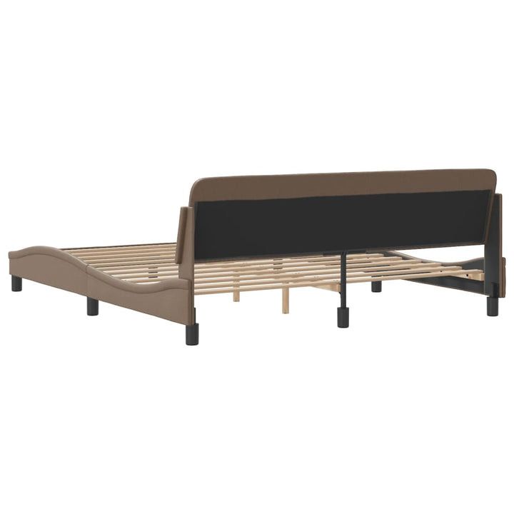 sengeramme Dover 180x200 cm kunstlæder cappuccinofarvet