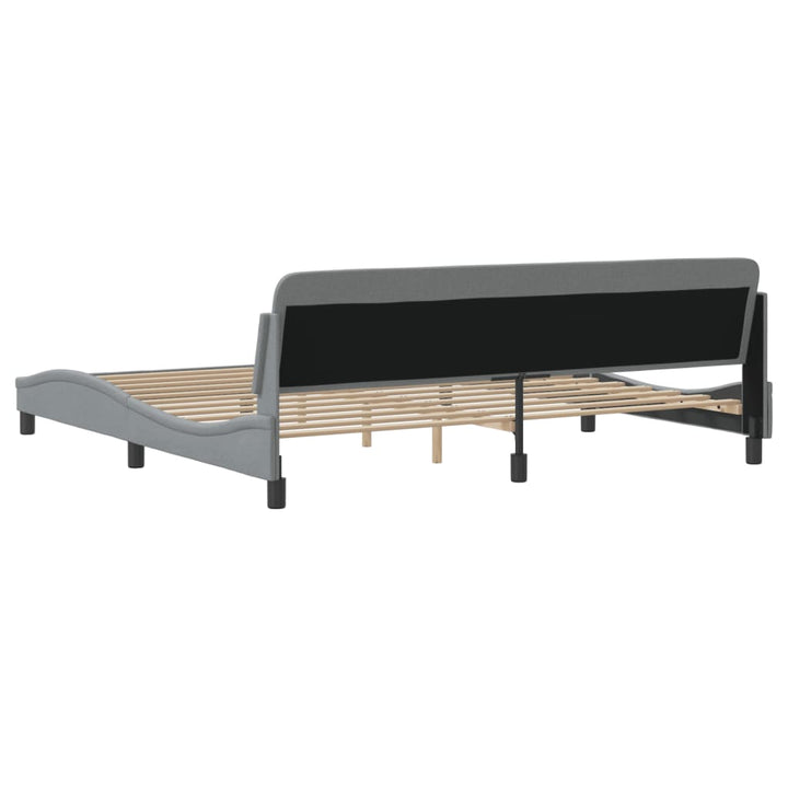 sengeramme Dover 200x200 cm stof lysegrå