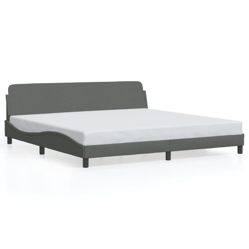 sengeramme Dover 200x200 cm stof mørkegrå